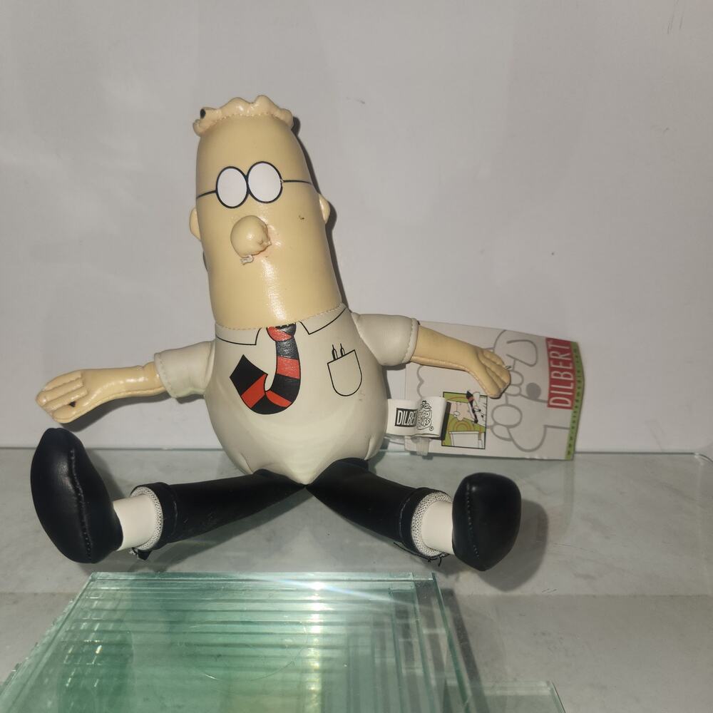 Vintage Dilbert Plush NWT 8.5 Suction Cup Car window